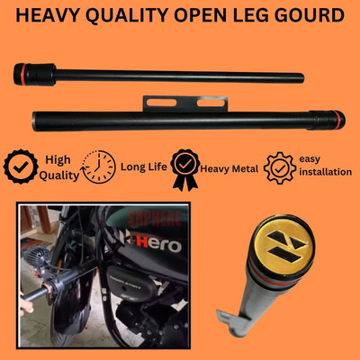 SRPHERE STYLISH HEAVY SINGLE ROD OPEN LEG GUARD FOR SPLENDOR Bike Bike Crash Guard(Hero, Universal For Bike)