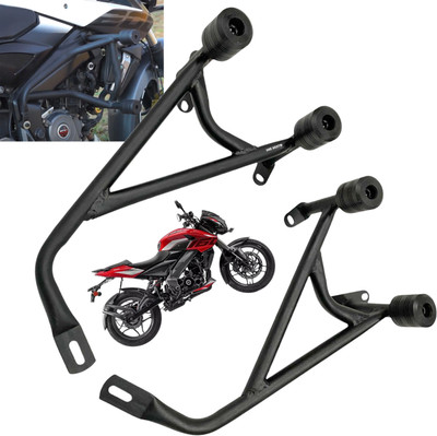 Dhe Best Bike Heavy Quality Metal Crash Guard with 4 Slider Frame for Bajaj Pulsur NS 160