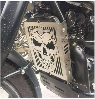 SGTB Skull Face Radiator Protector Grill Frame Guard for Bike Classic Perak 42 Bike Radiator Guard(JAWA)
