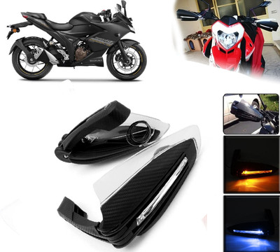 AUTO PEARL Folding Protector Proguard with Led Brake Clutch Lever Black Protector Guard Bike Crash Guard(Suzuki)