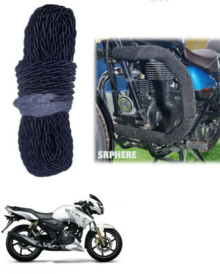 KP8 Bike Crash Guard Black Rope 12 Meter Long For Apache RTR 180(Universal For Bike)