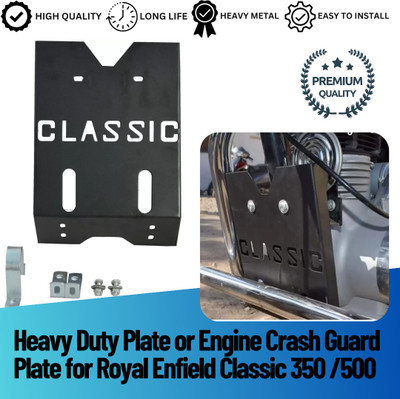 Giinix RE4 Heavy Plate or Engine Crash Guard Plate for Royal Enfield Classic 350 /500(Royal Enfield)