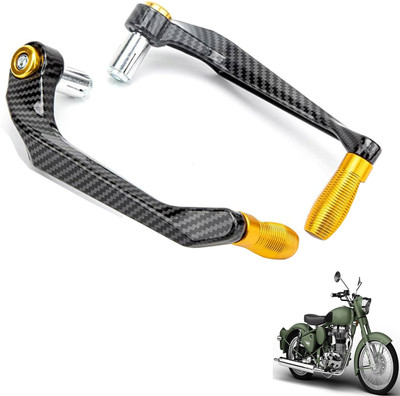Generox Premium Quality Protective Lever Guard for All BikeGX-CRNF-GolDen448 Bike Crash Guard(Royal Enfield)