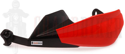 Grandbiker Red Hand Palm Protector Wind Deflector Lever Protector for Apache 1604v BS6 Handlebar Hand Guard(TVS)