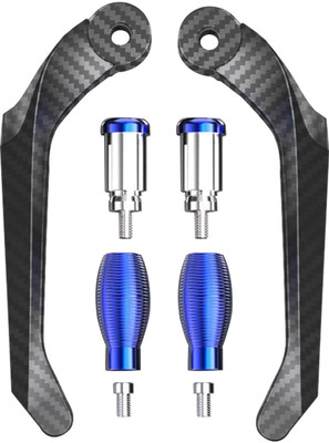Naturalcreations 7/8 Carbon Handlebar Brake Clutch Lever Hand Guard Protector(BLUE) Handlebar Hand Guard(Universal For Bike)