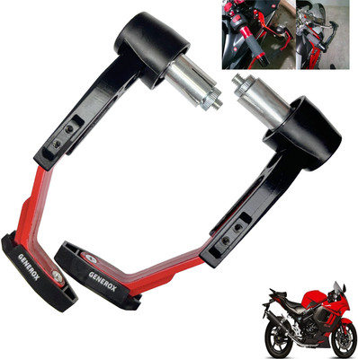 Generox Handle Protector Lever Guard for All Bike REDnBLACK_G482 Bike Crash Guard(Hyosung)