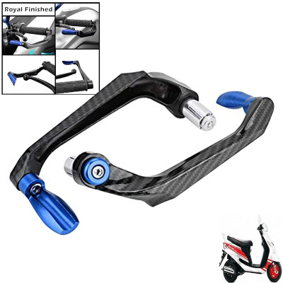 Generox Handlebar Brake Clutch Lever Hand Guard Protector GXcarbonLGBLUE470 Bike Crash Guard(Mahindra)
