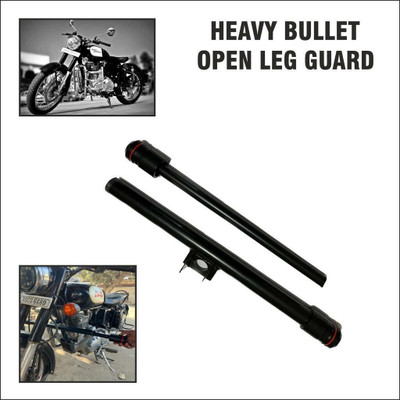 MK Mankrit Heavy Duty Single Rod Engine Leg Guard Compatible for Bulle 350/500 (Black) Bike Crash Guard(Royal Enfield)