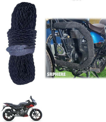 SRPHERE Bike Crash Guard Black Rope 12 Meter Long For Pulsar 220F(Universal For Bike)