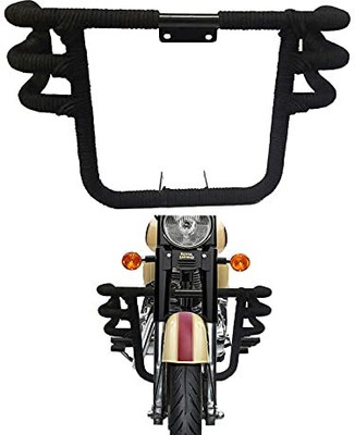 Golden Fox Bike Saftey Leg Guard With Rope 3 Bar Airfly Leg Crash Guard Black for RE(Royal Enfield)