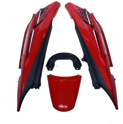 Mudsor TAIL PANEL GLAMOUR RED Bike Crash Guard(Hero)