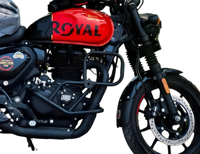 AATRU AUTO Crash Guard with sliders For RE Hunter 350(Royal Enfield)