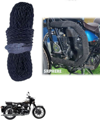 KP8 Bike Crash Guard Black Rope 12 Meter Long For Classic Chrome(Universal For Bike)