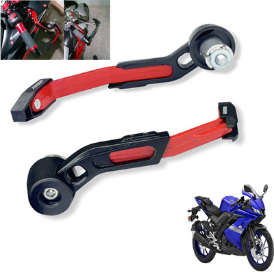 Generox CNC Aluminium Lever Guard Red For YZF R15 V3.0 Bike Crash Guard(Yamaha)