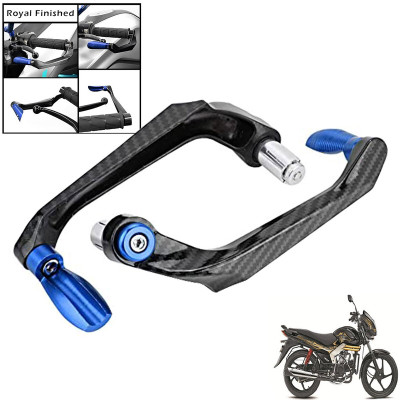 Generox Handlebar Brake Clutch Lever Hand Guard Protector GXcarbonLGBLUE059 Bike Crash Guard(Mahindra)