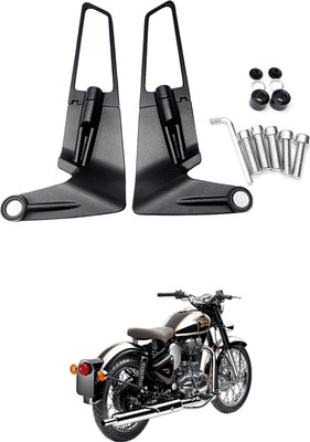 LOVMOTO Universal Motorcycle Adjustable Rotating Rear View Mirror Wing Side Mirror SG58 Handle Bar(Multicolor)