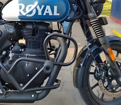 RS ACESSORIES HUB Crash Guard for RE HUNTER 350 With Slider(Royal Enfield)