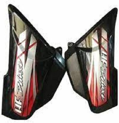 TAWAE ENTREPRISE Left & Right Panel For HF Deluxe (Black/Red) Bike Crash Guard(Hero)