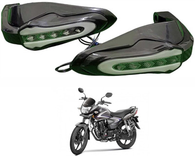 PRTEK Bike Handguards with LED Light, Blue & Yellow Running Turn Signal for CB Shine Handlebar Hand Guard(Honda)
