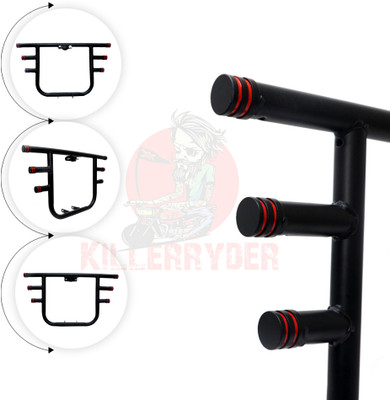 KILLERRYDER Heavy Duty Metal III Rod Lattu Classic Black Bike Crash Guard(Royal Enfield)