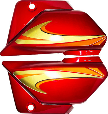 SHREE Splendor red side panel Bike Crash Guard(Hero)