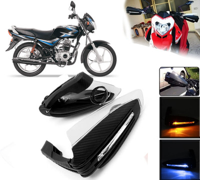 AUTO PEARL Folding Protector Proguard with Led Brake Clutch Lever Black Protector Guard Bike Crash Guard(Bajaj)