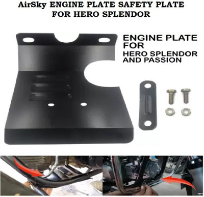 AIRSKY ENGINE PLATE SAFETY PLATE FOR HERO SPLENDOR & PASSION Bike Engine Guard(Hero)