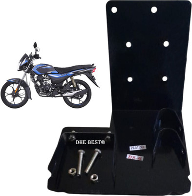 Dhe Best Bike Heavy Metal Black Engine Bash Plate Sumpguard For Platina 110 BS6 Bike Engine Guard(Bajaj)
