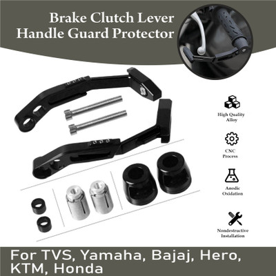 SHOWRIDE GOOD DESIGN Bike Lever guard Metal Body Hand Protection(Black) Bike Crash Guard(BMW Motorrad, Bajaj, Honda, KTM, Kawasaki, Suzuki, Yamaha)