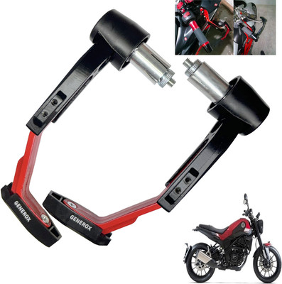 Generox Handle Protector Lever Guard for All Bike REDnBLACK_LG322 Bike Crash Guard(Benelli)