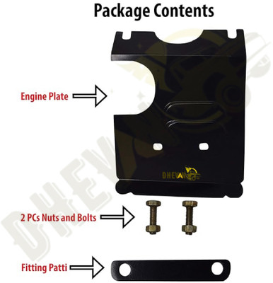 DheVan Engine Cover ENGINE PLATE SAFETY GUARD FOR HERO SPLENDOR PLUS/PRO EG-01B Bike Engine Guard(Hero)