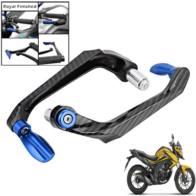 Generox Handlebar Brake Clutch Lever Hand Guard Protector GXcarbonLGBLUE034 Bike Crash Guard(Honda)
