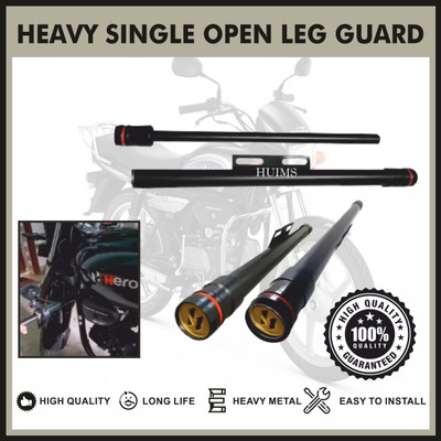 Huims Premium Quality STYLISH HEAVY SINGLE ROD OPEN LEG GUARD Bike Crash Guard(Hero, Universal For Bike)