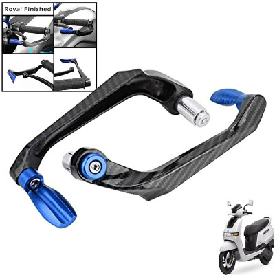 Generox Handlebar Brake Clutch Lever Hand Guard Protector GXcarbonLGBLUE281 Bike Crash Guard(TVS)