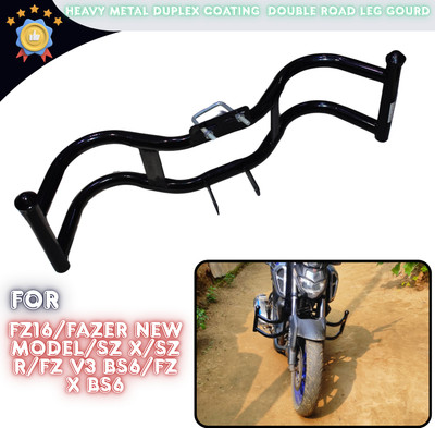ENEMYT QX10 HEAVY METAL DOUBLE ROD LEG GUARD FOR YAHAMA FZ Bike Crash Guard(Yamaha)