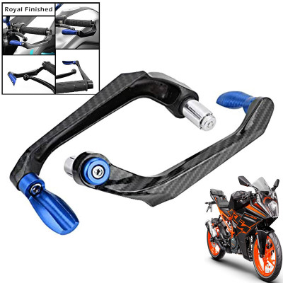 Generox Handlebar Brake Clutch Lever Hand Guard Protector GXcarbonLGBLUE303 Bike Crash Guard(KTM)