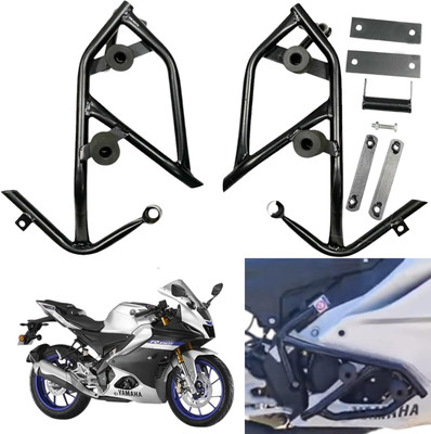 Dhe Best Bike Heavy Quality Metal Crash Guard with 4 Slider Support for Yamaha R15 V4(Yamaha)