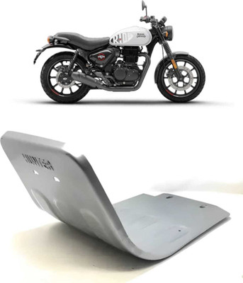 RS ACESSORIES HUB Hunter 350 Metal Premium Heavy Quality Sump Guard for RE Hunter 350(SELVER) Bike Engine Guard(Royal Enfield)