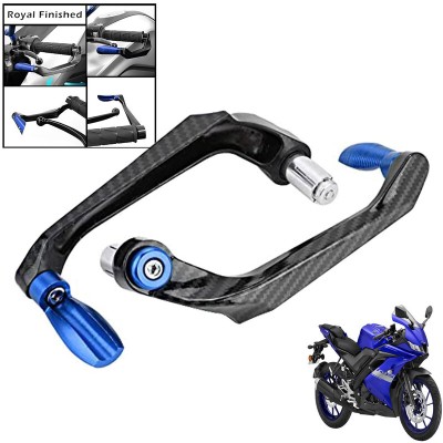 Generox Handlebar Brake Clutch Lever Hand Guard Protector GXcarbonLGBLUE286 Bike Crash Guard(Yamaha)