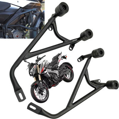 Dhe Best Bike Metal Leg guard / Crash Guard With Frame Slider for Bajaj Pulsur NS 400Z