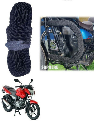 KP8 Bike Crash Guard Black Rope 12 Meter Long For Pulsar 135 LS DTS-i(Universal For Bike)