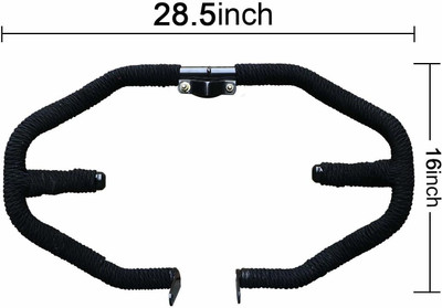 Bullkartzone Heavy Duty Metal Leg Crash Guard Front Bike with Wrapped Black Rope Compatible for Royal Enfield Bullet(Royal Enfield)