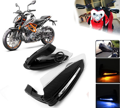 AUTO PEARL Folding Protector Proguard with Led Brake Clutch Lever Black Protector Guard Bike Crash Guard(KTM)