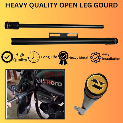 SRPHERE Sinle Side Open Rod Leg Guard Good Quality Bike Crash Guard(Hero, Universal For Bike)