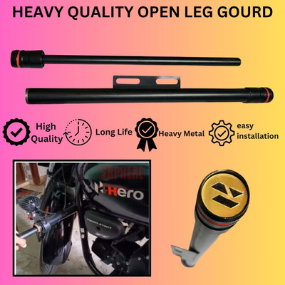 SRPHERE 3 RED LAYERS SINGLE OPNE-LEG GUARD PREMIUM HEAVY GOOD STRONG MATREAIL Bike Crash Guard(Hero, Universal For Bike)