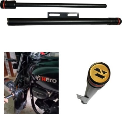 SRPHERE Bike Single Rod Leg Guard Black for Splendor Bike Engine Guard () Bike Crash Guard(Hero, Universal For Bike)