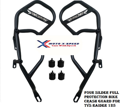 MOTO XSPEED Heavy Quality Metal Crash guard With 4 Slider For TVS RAIDER(TVS)