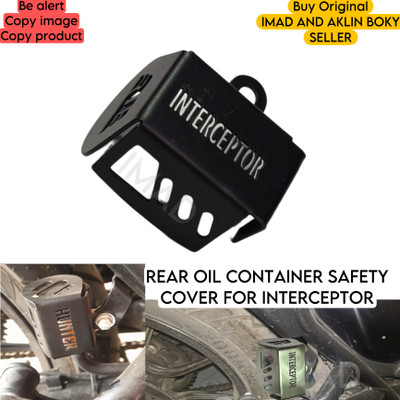 imad REAR OIL BOX COVER FOR INTERCEPTOR BLACK Bike Crash Guard(Royal Enfield)