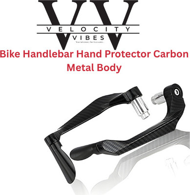 VELOCITY VIBES Black Handle Guard with Carbon Finish Handlebar Hand Guard(Universal For Bike)