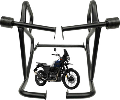OZANGO Bike Heavy Quality Metal Crash Guard with Slider for Himalayan BS4 2015-2023(Royal Enfield)
